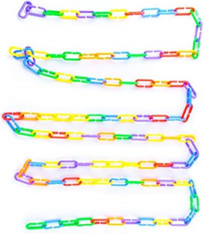 Nextnol 240 PCS，Plastic C-Clips Hooks Chain，Parrot Bird Toy Cage，Bird Toy Parts，Rat Toy Cage，Can Also be Used as Learning Resource Rainbow Link 'n' Learn Links. - Image 4