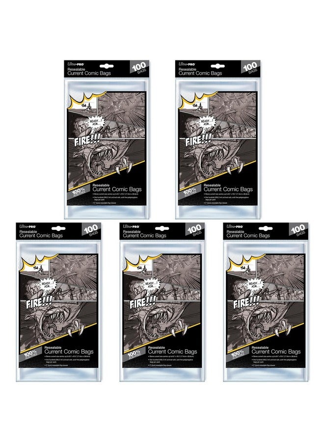 Ultra Pro Resealable Current Size Comic Bags 2-Mil Polypropylene 6-7/8 X 10½ Inches (500-Count) - Image 1