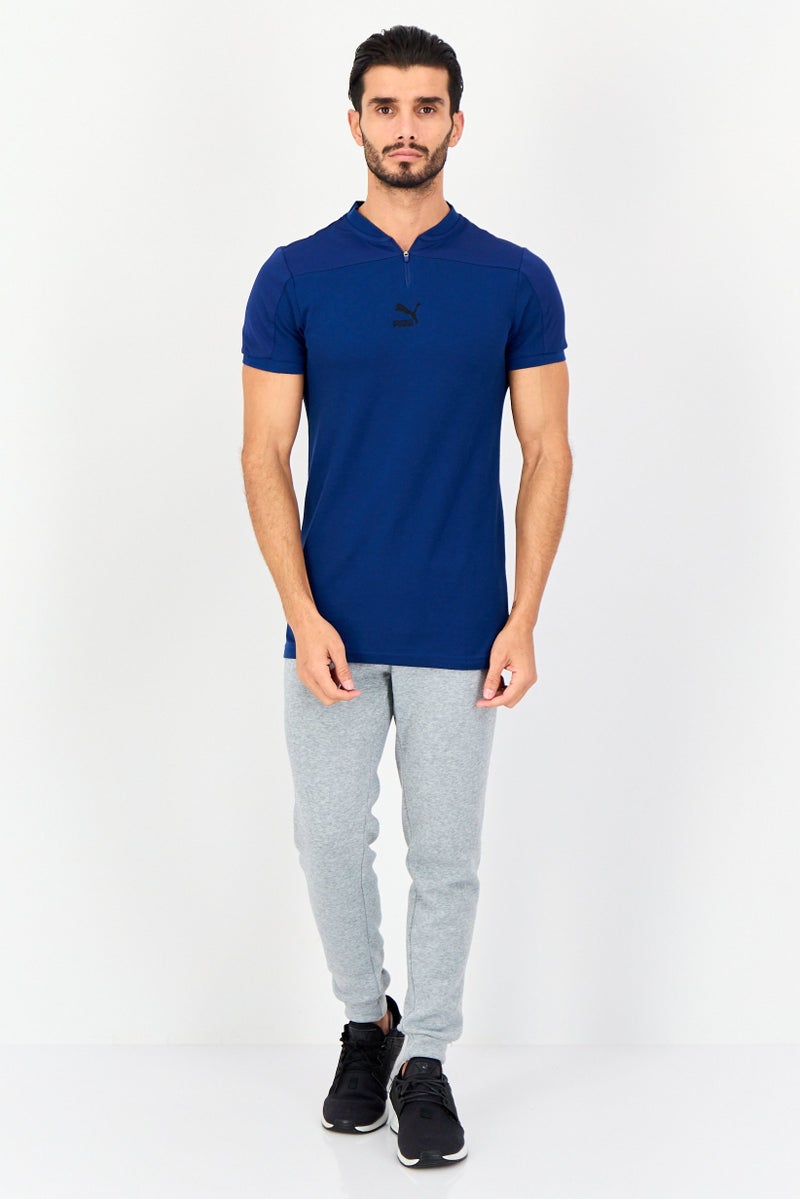 PUMA Men Slim Fit Embroidered Logo Short Sleeves Outdoor Polo Shirt, Blue - Image 4