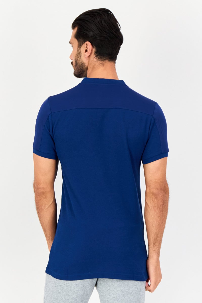 PUMA Men Slim Fit Embroidered Logo Short Sleeves Outdoor Polo Shirt, Blue - Image 3