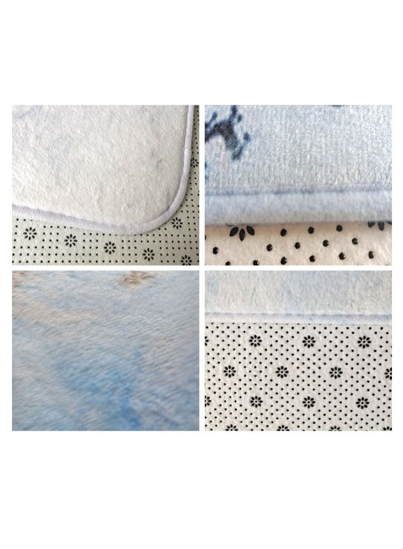 الأزرق جي دبليو طقم إكسسوار دواسات الحمام من 3 قطع - Image 4