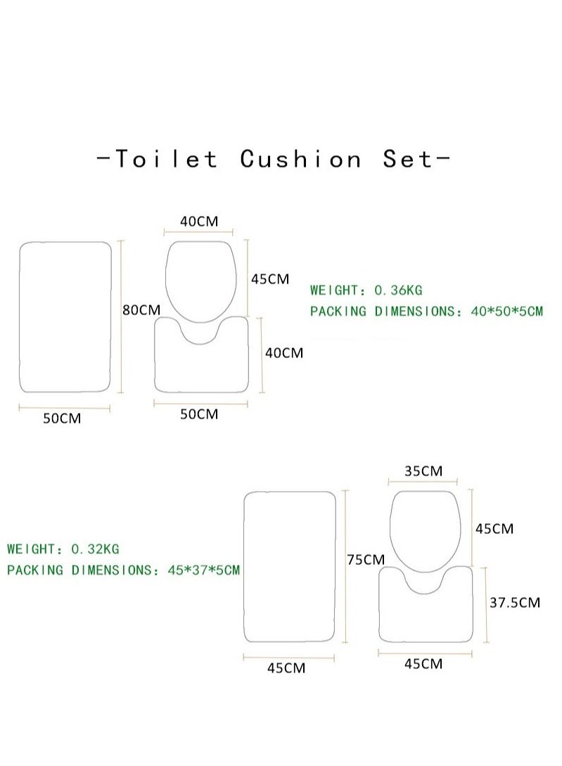 الأزرق جي دبليو طقم إكسسوار دواسات الحمام من 3 قطع - Image 5