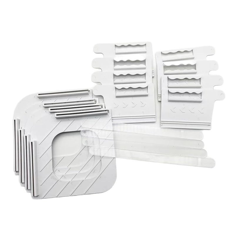 jaexest طقم حامل ملاءات مكون من 4 قطع مقاس 18 × 18 × 9 سم، مشابك قابلة للتعديل مع شرائط بلاستيكية قابلة للقطع لتثبيت الملاءات بشكل آمن على أسرة الأطفال والمراتب السميكة للاستخدام المنزلي والفندقي - Image 5