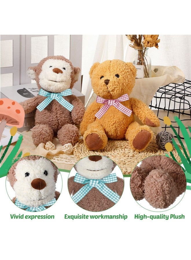 Civaner 7 Pcs Stuffed Animals Bulk 12.5 Inch Cute Soft Animal Plush Toys for Kids Birthday Gifts Baby Shower Party Decorations (Bright Color,Jungle) - Image 3