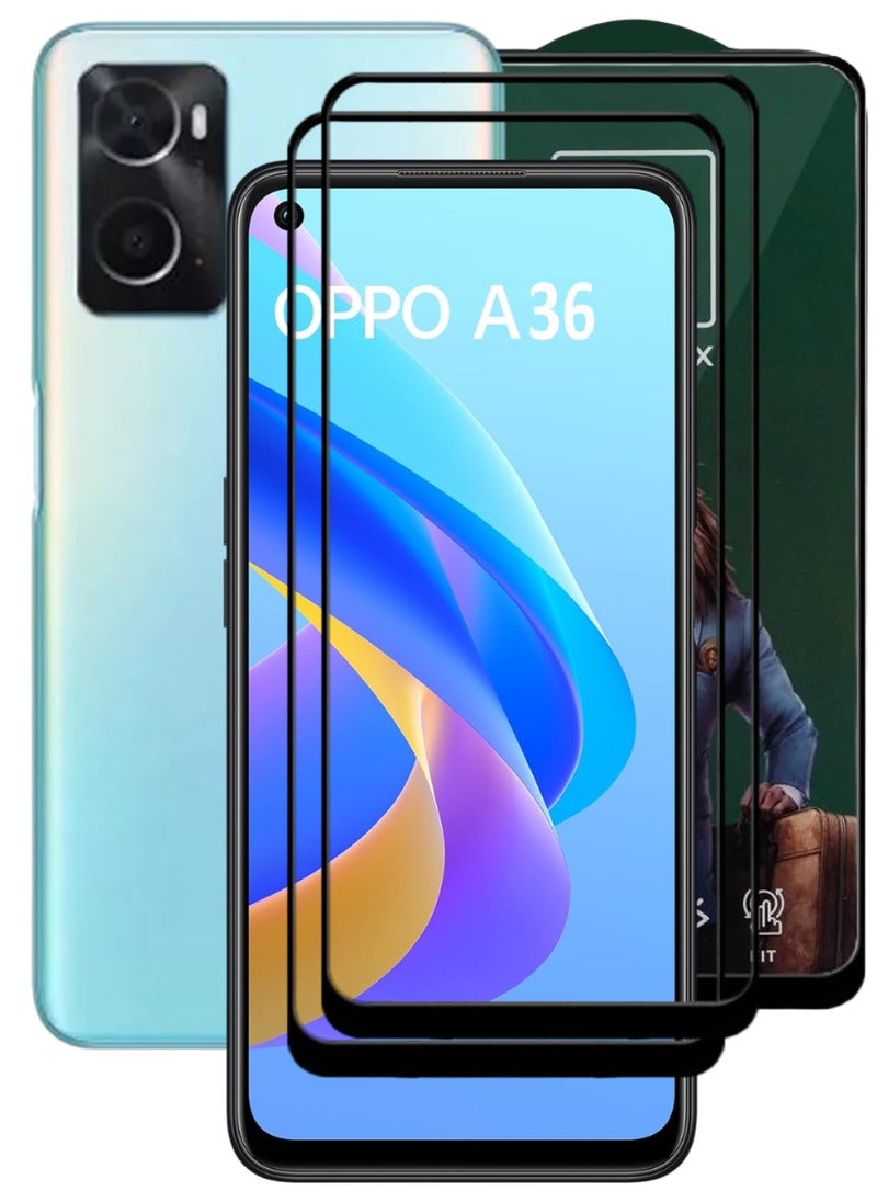 ACLIX 2 Pieces Antistatic ESD Dustproof Premium Quality High Definition Tempered Glass Screen Protector Designed For Oppo A36 - Image 1