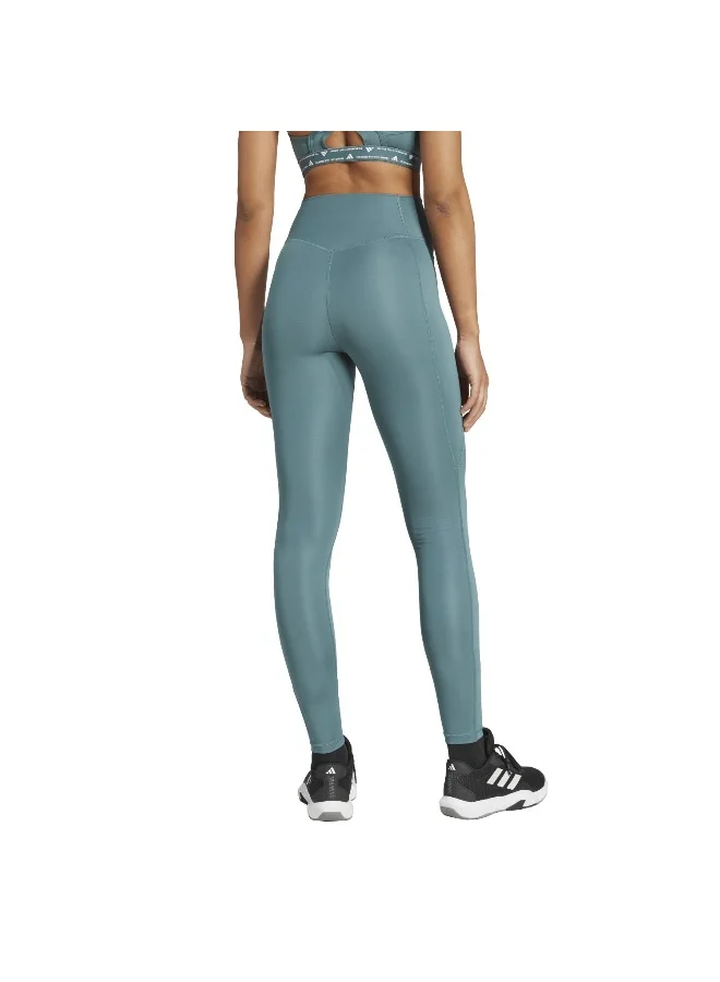 Adidas teal Optime Essentials Stash Pocket Full Length Leggings for Women | Best Price UAE