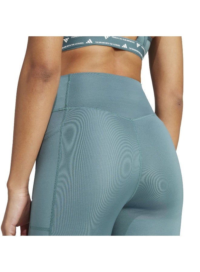 Adidas Opt Ess St 1/1 Green Training Tights For Women 2XS  - Image 5