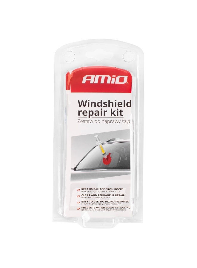 AMIO Windshield Repair Kit for Chips & Cracks – Car Glass Repair Set with Resin, DIY Fix for Stone Damage - Image 1