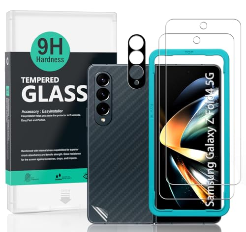 Ibywind Screen Protector for Samsung Galaxy Z Fold4 5G62 2 Pack1 Pack Camera Len Protector1 Back Film9H Tempered GlassHDScratch ResistantBubble FreeEasy Install - Image 1