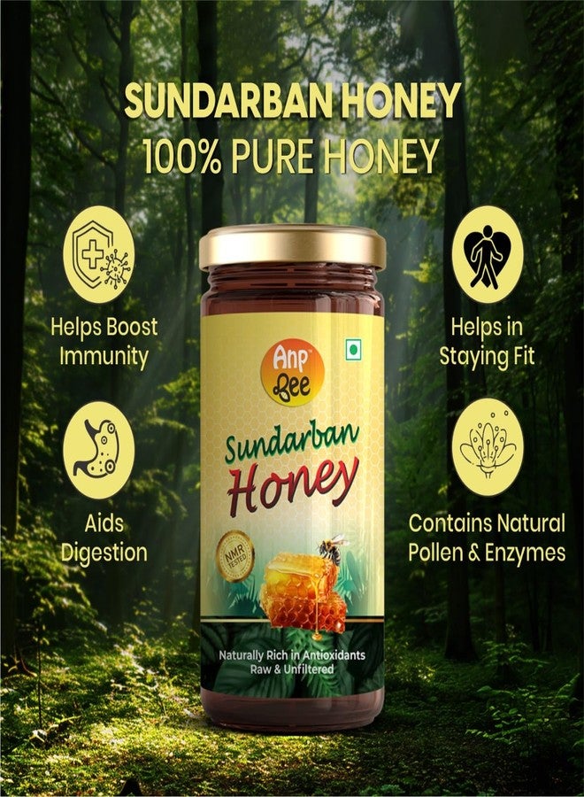 ANP BEE TM ANP BEE Raw Sundarban Forest Honey 500gm, NMR Tested, 100% Pure Unprocessed Natural Ayurvedic Original Honey, Zero Added Sugar, Rich in Nutrients & Antioxidants, Ideal for Heart Health - Image 3