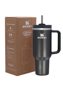 Stanley Quencher H2.0 FlowState Vacuum Insulated Tumbler – 40 oz Black Stainless Steel Travel Mug with Lid & Straw | Double-Walled Leakproof Design Keeps Drinks Hot for 7 Hours & Cold for 24 Hours | Durable & Portable | Perfect for Coffee, Water, Smoothies, Iced Tea, and On-the-Go Hydration  - Image 1