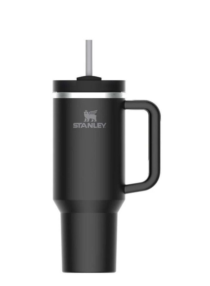 Stanley Quencher H2.0 FlowState Vacuum Insulated Tumbler – 40 oz Black Stainless Steel Travel Mug with Lid & Straw | Double-Walled Leakproof Design Keeps Drinks Hot for 7 Hours & Cold for 24 Hours | Durable & Portable | Perfect for Coffee, Water, Smoothies, Iced Tea, and On-the-Go Hydration  - Image 2