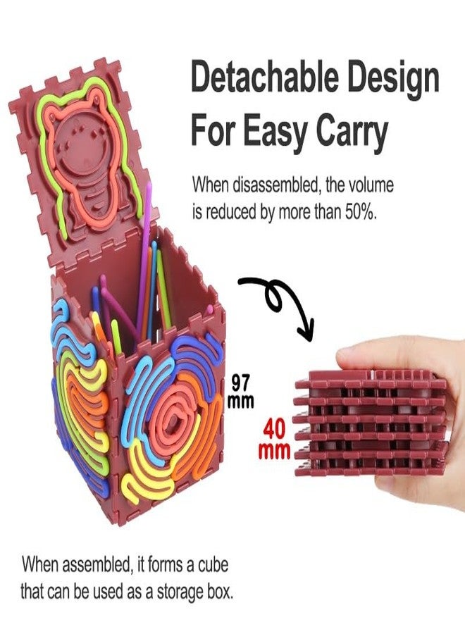 JBM Enterprises Sensory Activity Cube for Kids, Multi-Sided Textured Learning Toy with Tactile Patterns, Colorful Sensory Play Cube for Fine Motor Skills, Early Learning & Development, Multicolour - Image 3