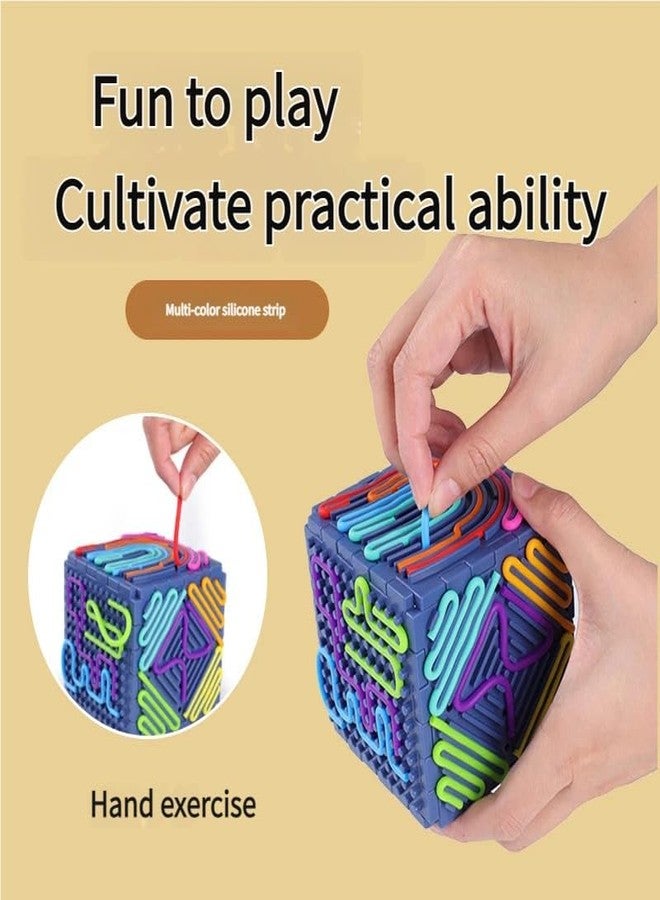 JBM Enterprises Sensory Activity Cube for Kids, Multi-Sided Textured Learning Toy with Tactile Patterns, Colorful Sensory Play Cube for Fine Motor Skills, Early Learning & Development, Multicolour - Image 2