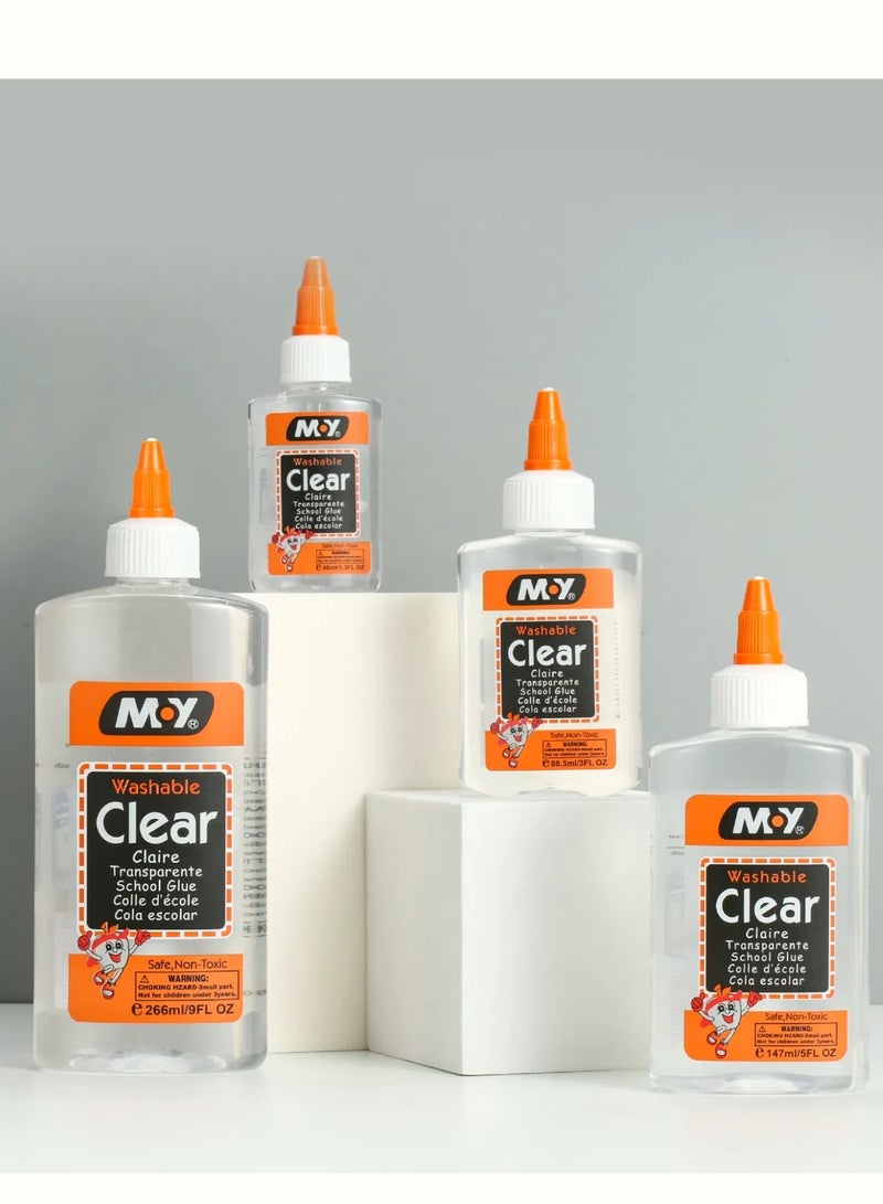 MY MY Clear Liquid School Glue, Slime & Craft Glue | 266ml Washable - Image 3