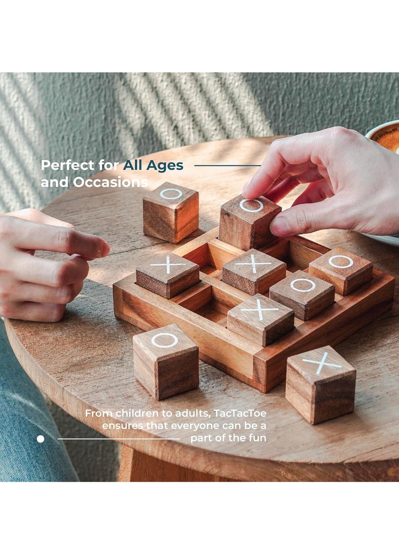 Wooden XO Blocks Board Games,Ideal for Kids Games, Family Games and Game Night for Adults,Farmhouse Decor for Coffee Table Decor and Unique Gifts for All Occasion