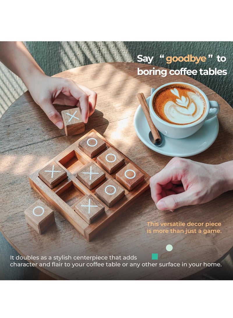 Wooden XO Blocks Board Games,Ideal for Kids Games, Family Games and Game Night for Adults,Farmhouse Decor for Coffee Table Decor and Unique Gifts for All Occasion