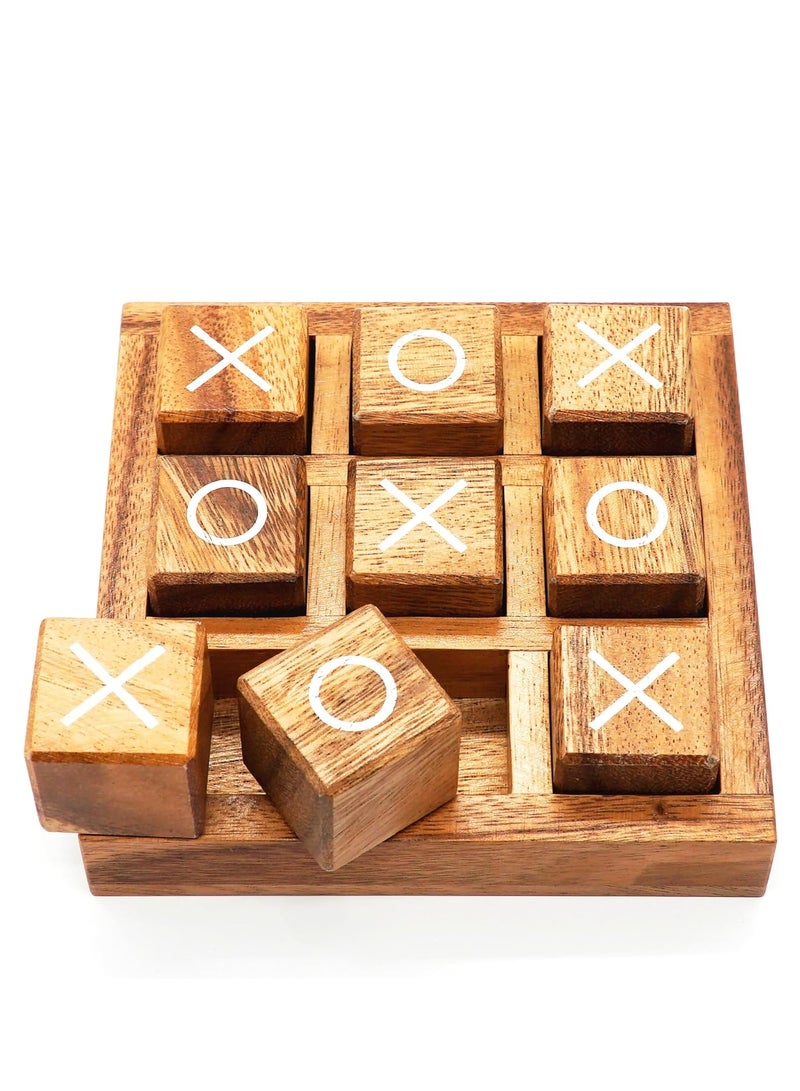 Wooden XO Blocks Board Games,Ideal for Kids Games, Family Games and Game Night for Adults,Farmhouse Decor for Coffee Table Decor and Unique Gifts for All Occasion