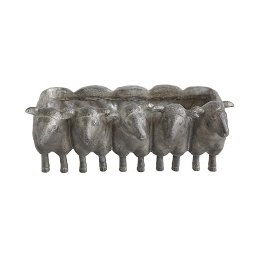 Creative Co-Op Resin Sheep Planter with Distressed Iron Finish - Image 5