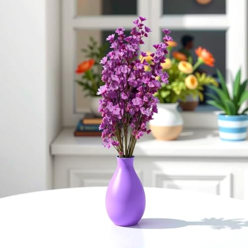LAQA Baby Breath Gypsophila Artificial Flower Bunch for Home, Living Room, and Table Décor Purple 1 Pc - Image 4