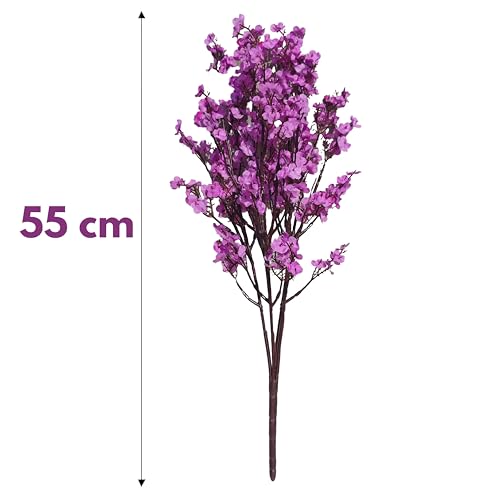LAQA Baby Breath Gypsophila Artificial Flower Bunch for Home, Living Room, and Table Décor Purple 1 Pc - Image 3