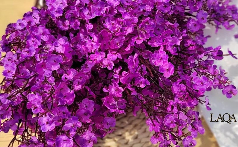 LAQA Baby Breath Gypsophila Artificial Flower Bunch for Home, Living Room, and Table Décor Purple 1 Pc - Image 2