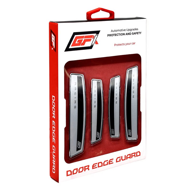 GFX Car Door Edge Protector Guard Scratch (4Pcs) (Mercury Drift-Silver) - Image 1