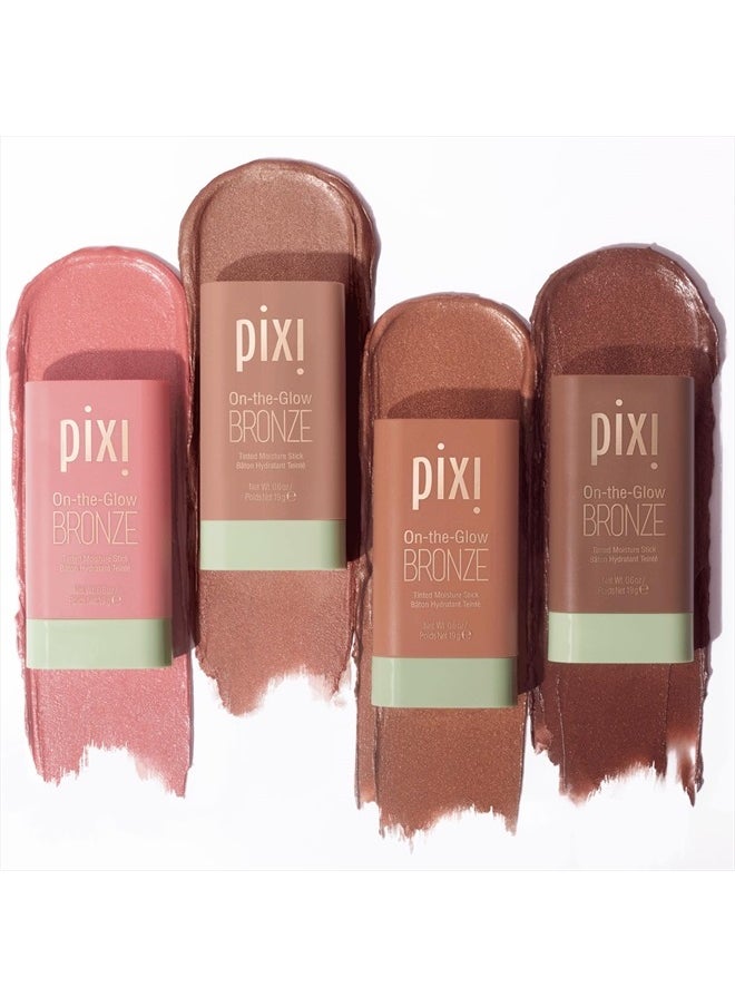 pixi - On-the-Glow Bronze - SoftGlow, Hydrating Tinted Moisture Bronzer Stick with Ginseng, Aloe Vera & Fruit Extracts, For Cheeks & Lips, 19g / 0.6oz, Paraben-Free - Image 1