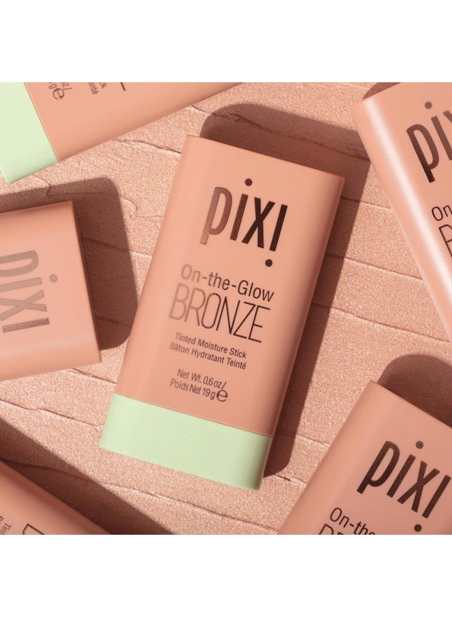 pixi - On-the-Glow Bronze - SoftGlow, Hydrating Tinted Moisture Bronzer Stick with Ginseng, Aloe Vera & Fruit Extracts, For Cheeks & Lips, 19g / 0.6oz, Paraben-Free - Image 1