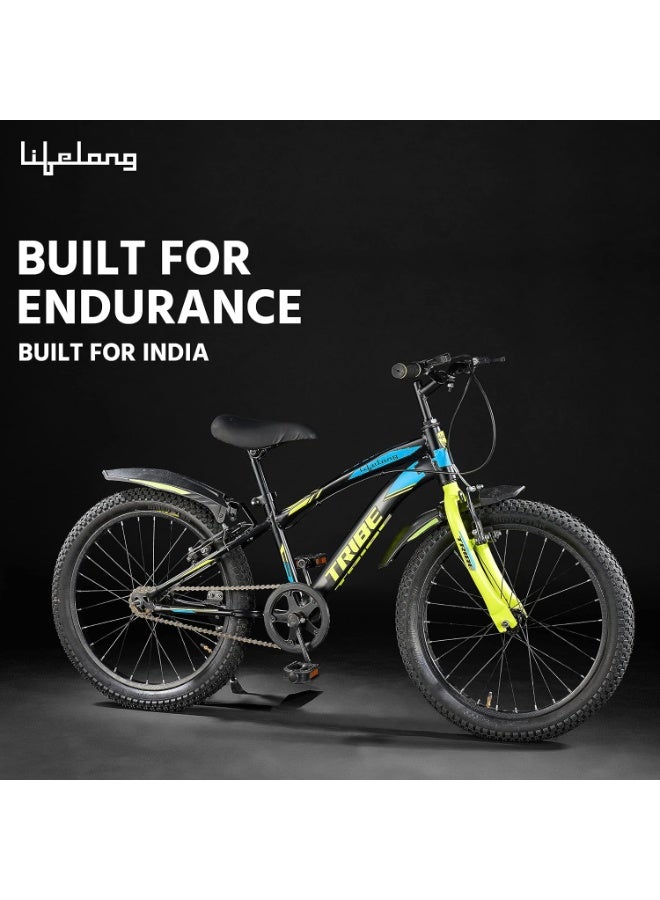 Lifelong 20T Cycle for Kids 5 to 8 Years - Bike for Boys and Girls - 85% Pre-Assembled, Frame Size: 12" - Suitable for Children 3 Feet 10 Inch+ Height - Unisex Cycle (Tribe, Yellow & Black),Rigid - Image 4