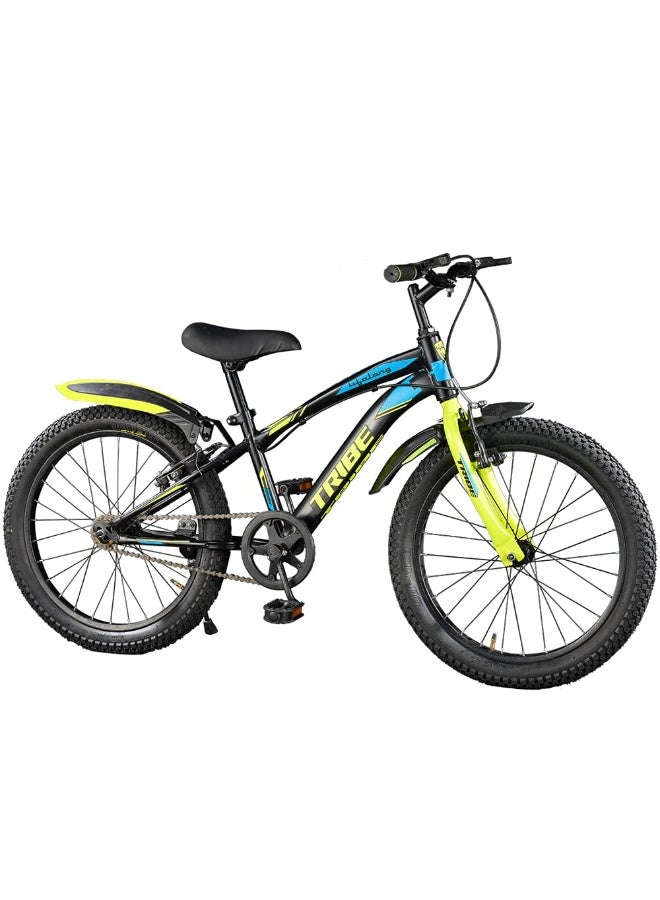 Lifelong 20T Cycle for Kids 5 to 8 Years - Bike for Boys and Girls - 85% Pre-Assembled, Frame Size: 12" - Suitable for Children 3 Feet 10 Inch+ Height - Unisex Cycle (Tribe, Yellow & Black),Rigid - Image 1