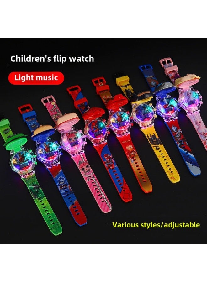 Ultra Light Music Kidsren's Cartoon Digital Watch Kidsren Baby Boys Girls 3 Toddler Toys 6 Years Old-Color:Bag Of 8577 Light + Time Cinnamon Dog  - Image 5