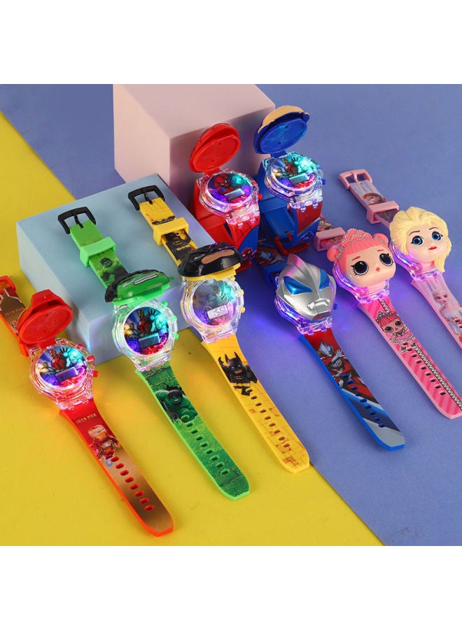 Ultra Light Music Kidsren's Cartoon Digital Watch Kidsren Baby Boys Girls 3 Toddler Toys 6 Years Old-Color:Bag Of 8577 Light + Time Cinnamon Dog  - Image 2