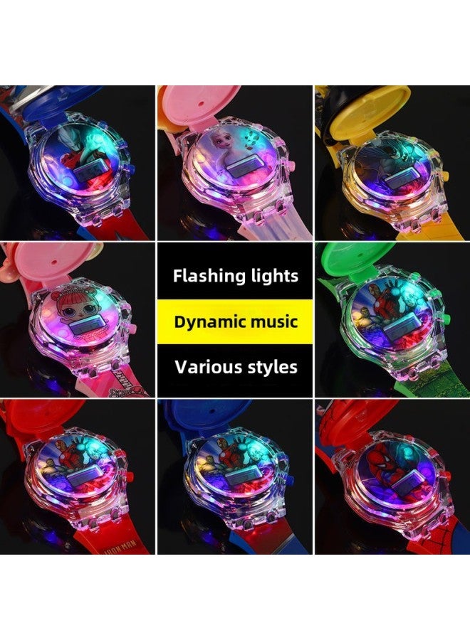 Ultra Light Music Kidsren's Cartoon Digital Watch Kidsren Baby Boys Girls 3 Toddler Toys 6 Years Old-Color:Bag Of 8577 Light + Time Cinnamon Dog  - Image 4