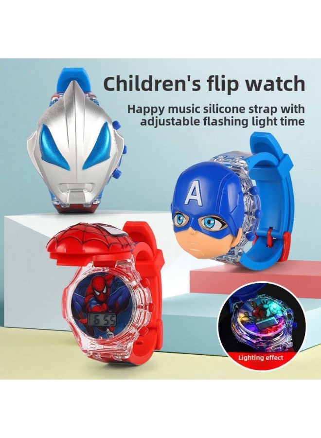 Ultra Light Music Kidsren's Cartoon Digital Watch Kidsren Baby Boys Girls 3 Toddler Toys 6 Years Old-Color:Bag Of 8577 Light + Time Cinnamon Dog  - Image 3