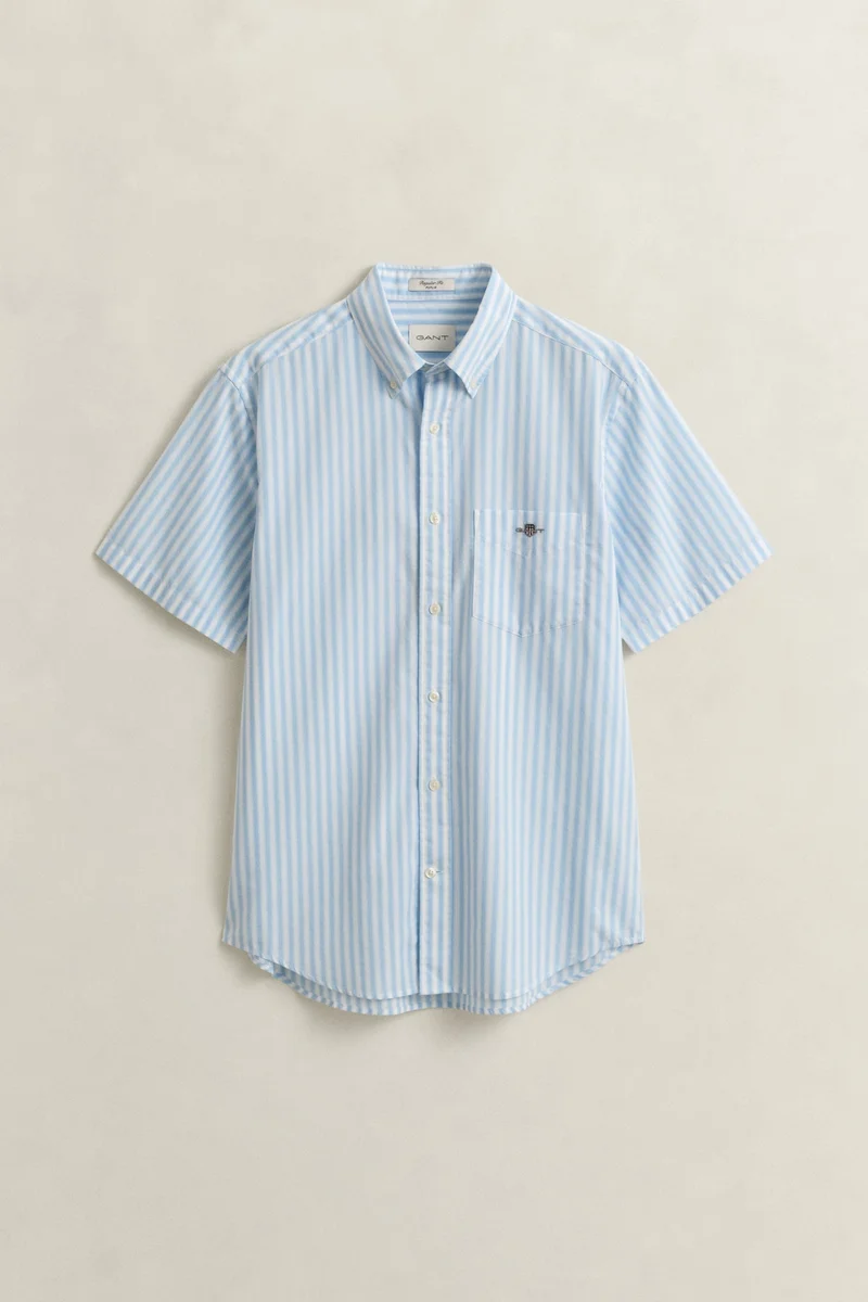 Gant  Regular Classic Poplin Stripe Short SleeveShirt for Men | Best Price UAE