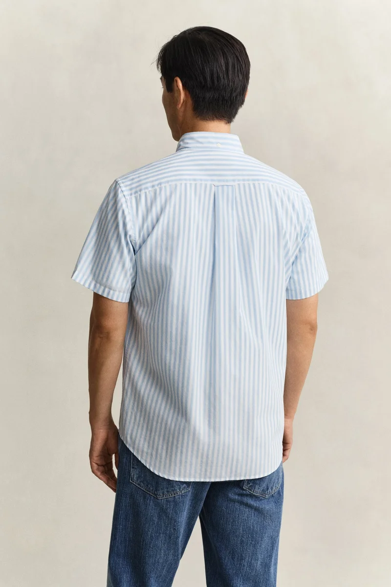 Gant  Regular Classic Poplin Stripe Short SleeveShirt for Men | Best Price UAE