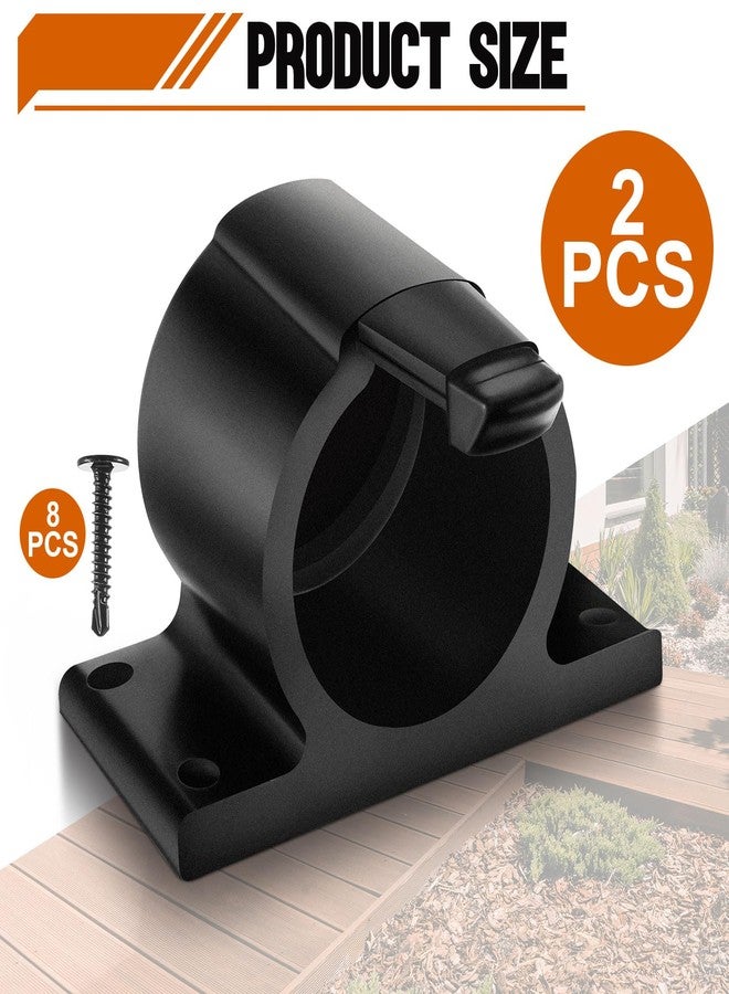 Tellegloww 2 Pcs 7-Way Round Trailer Plug Holder Harness Plug Protector 7 Pin Trailer Cover Holder for Towing - Image 2