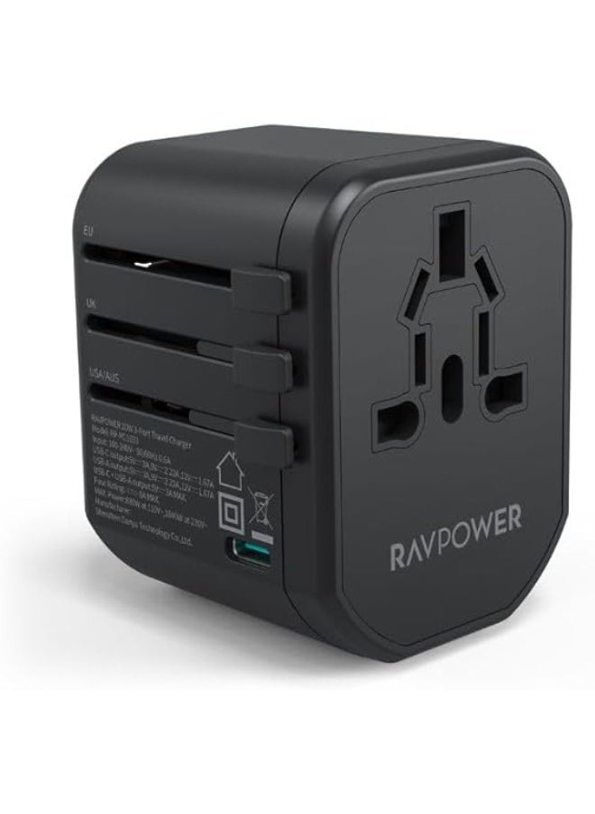 RAVPOWER - RAVPOWER PB1231 5 in 1 (Power Bank, Travel Charger, Car Charger, USB-C to Ligh|18 Months Warranty) - Image 1