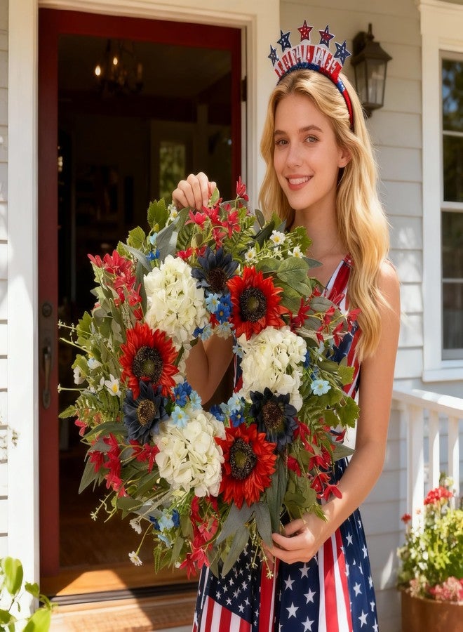 HipTree 24 Inch Spring Wreaths for Front Door-04 - Image 4