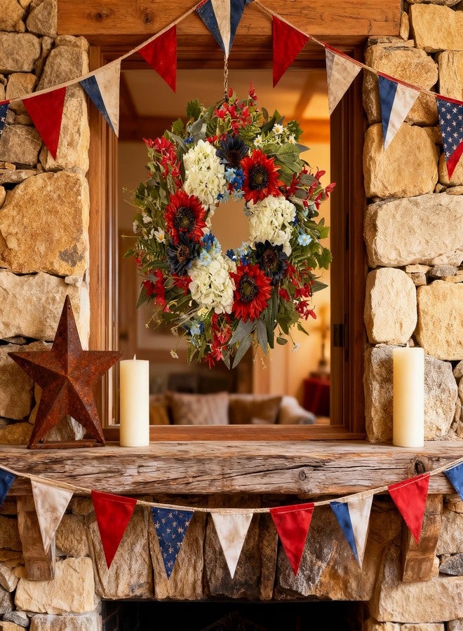 HipTree 24 Inch Spring Wreaths for Front Door-04 - Image 2