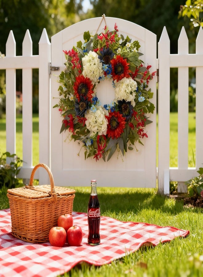 HipTree 24 Inch Spring Wreaths for Front Door-04 - Image 3