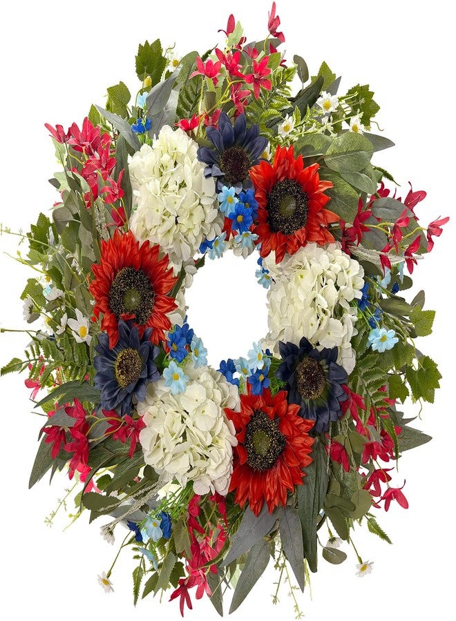 HipTree 24 Inch Spring Wreaths for Front Door-04 - Image 1