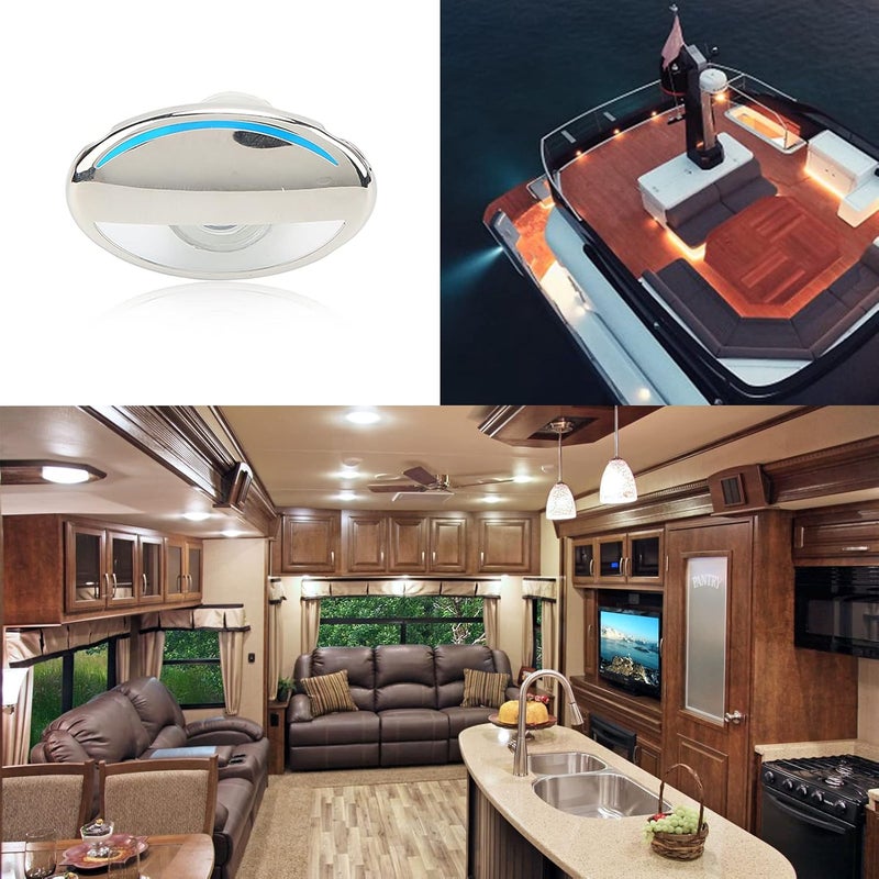woobles Boat LED Step Light,DC12V RV LED Stair Light 3000K Warm White Stainless Steel IP66 Waterproof Flush Mount for Yacht Bus RV - Image 3