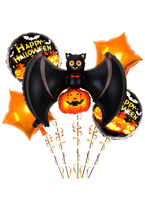 5 قطع بالونات من رقائق الهالوين