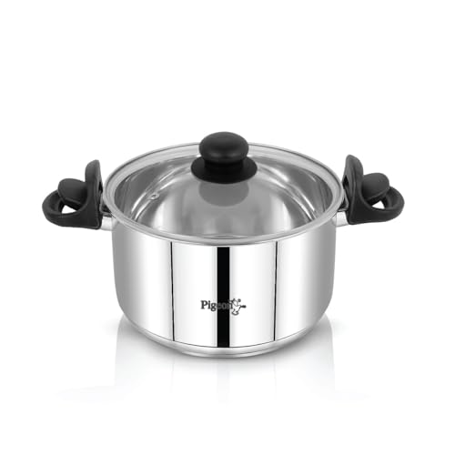 Pigeon Stainless Steel StrainMate with Glass Lid (3.7 Liter)-Cooking Strainer Pot for Pasta,Noodles,Vegetables,and Rice |Anti-Locking Design| Induction Base| Capsulated Bottom| ISI Certified - Image 2
