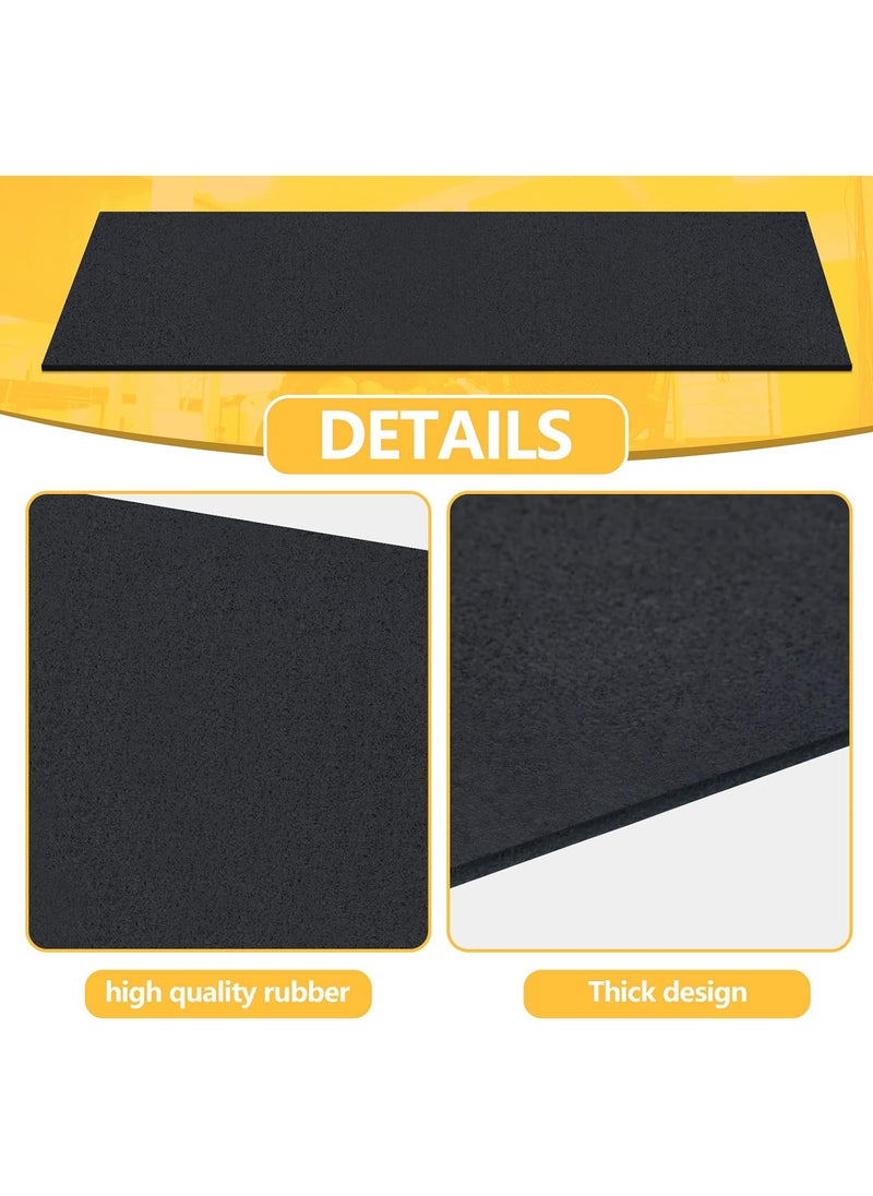 Riakrum 2 Pieces Rower Mat Compatible with Model D Concept 2 Rowing Machine Anti Slip and High Density Thick Floor Mat for Home Gym Foam Black  - Image 5