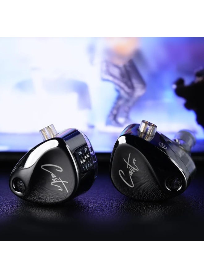 KZ Castor Wired IEM Earphone with Mic, 10mm Dual Magnetic + 8mm Dynamic Driver, Harman Target with Improved Bass In-Ear Monitor, 4 Tuning Switches, 2Pin Detachable Cable - Image 4