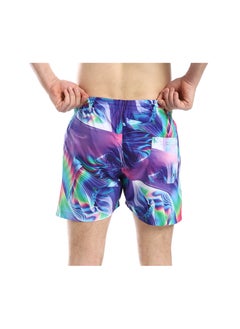 Pavone Multicolour Elastic Waist Slash Pockets Swim Short  - Image 3