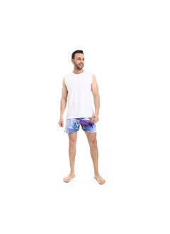Pavone Multicolour Elastic Waist Slash Pockets Swim Short  - Image 5